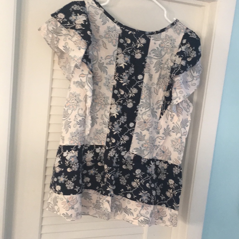 Loft Floral Peplum Top